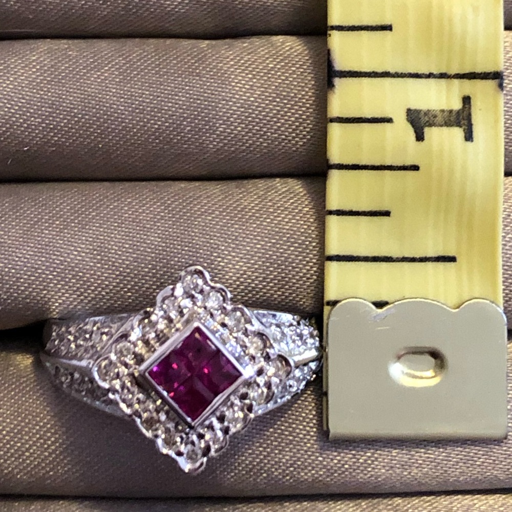 Ruby & Diamond ring size 8 - Picture 6 of 6